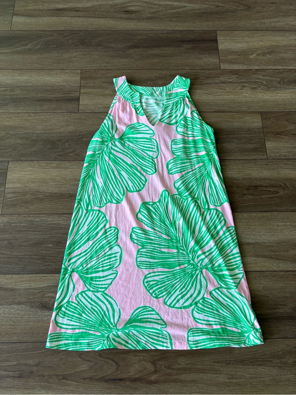 Lilly Pulitzer Pink & Green Tropical Shift Dress
